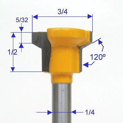 1 pc 1/4" Shank Drawer Lock Joint Making Router Bit sct-888
