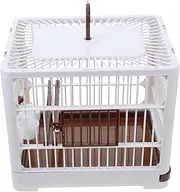 EXAOMBLE Portable Parrot Cage with Perch Stand Travel Friendly Bird Carrier for Pigeons Parrots Easy Clean Detachable Tray for Various Bird Types