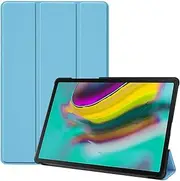 SATURCASE Case for Samsung Galaxy Tab S5e 10.5 SM-T720 T725, PU Leather Flip Foldable Folio Stand Protective Tablet Cover with Auto Sleep/Wake Function (Sky Blue)