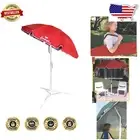 JoeShade UV Blocking Portable Sunshade Umbrella - 60" Round Red Canopy