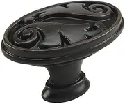 [Cosmas] 4297ORB Oil Rubbed Bronze Floral Cabinet Hardware Oval Oblong Knob - 25 Pack