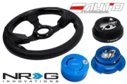 NRG 320mm Pilota Leather BK IN steering wheel 140H Hub Gen2.5 BL Release Lock BL