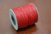 100 METER RED WAXED COTTON BEADING CORD STRING ROLL 1MM #F-51I