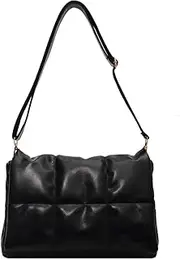 [KAOBIO] Women's Trendy Quilted Crossbody Bags Adjustable Chain Strap Cassette Puffer Padding Shoulder Bag Puffy Hobo Bag