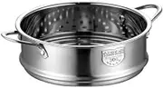 domoi 20cm Thickening Food Steam Rack Stainless Steel Steamer with Double Ear for Soup Pot Milk Pot