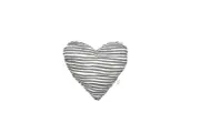 MOG AND BONE HEART SHAPED SOFT TOY GREY STRIPE