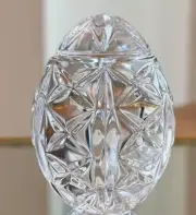 Waterford Crystal Egg Paperweight Wedge Cuts (#2) 2.75 #1050389 New No Box