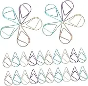 1set Unique Shaped Decorative Paper Clips Multi Function Water Drop Clips for Office School and DIY Projects 50pcs
