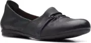 Women's Clarks Rena Way Black Flat Many Sizes New In Box Save Big