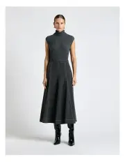 [Cue] Merino Roll Neck Tank in Grey
