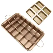 6/18 Cavity Loaf Pan Brownie Cake Pan for Baking Banana Bread, loaf