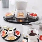 Hot Set Forks Pot Ceramic Chocolate Fondue