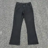 在飛比找ETMall東森購物網優惠-COL自主 517黑色微喇水洗做舊復古vintage牛仔褲 