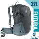 【德國 Deuter】Futura 27L 輕量網架式透氣背包_ 3400321 黑/水藍