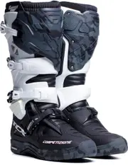 TCX Comp Evo 2 Michelin 2023 Motocross Boots, black-grey-white, Size 42 for Men Black Grey White