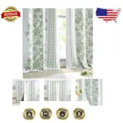 Vintage-Inspired Blackout Window Treatments 84'' - Noise Reducing & Thermal