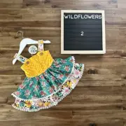 NWT Wildflowers Happy Go Lucky Yellow Green Floral Lace Arts & Crafts Top 2