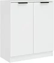 [vidaXL] Sideboard Indoor Living Room Cupboard Home Organiser Side Console Telephone Cabinet Home Organiser Storage White Engineered Wood