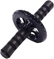 WOONEKY Ab Roller Wheel Non Slip Exercise Roller for Home Gym Durable Muscle Trainer Wheel for Strengthening Shoulders Arms Black