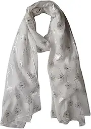 [GlamLondon] Dandelion Scarf Glitter Dandelions Flower Print Fashion Ladies Womens Classy Party Wrap