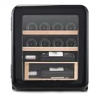 Double Zone Wines Cooler for 12 Bottles, Thermoelectric Refrigerator for Wines, 1.3 Cu.FT.BAR BODY At Home, Kitchen, Apartment, Condominium, Cabin