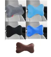 Dog Bone Memory Foam Car Neck Pillow Head Rest Travel Trip Posture Multi Color