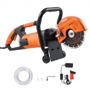 VEVOR Electric Concrete Saw, 7 in Circular Saw Cutter, 2000 W High Power with Max. 2.5 in Cutting Depth, Wet/Dry Disk Saw Cutter Includes Water Line,