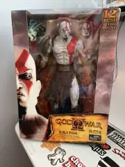 Neca God Of War 2 II KRATOS 12" inch with Medusa Head-NEW-SEALED