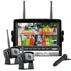 Digital Wireless 7" Split Monitor DVR+2x IR CCD Reversing Camera Truck Caravan