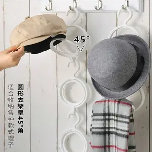 1入日本製 帽子收納掛勾 掛勾環 門後壁掛收納架 圍巾皮帶領帶配件收納 免打孔 6530【SV8452】BO雜貨