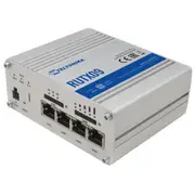 Teltonika RUTX09 Industrial Cellular Router LTE CAT6 / Dual Mini-SIM Slots / 4 x Gigabit Ethernet ports / GNSS (Antenna & Power Included) [RUTX09]