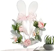 Easter Rabbit Garland,Artificial Easter Wreath Rabbit Garland - Portable Easter Bunny Wreath Weather Resistant Door Wreath for Easter Birthday