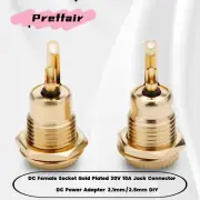 4PCS DC Female Socket Gold Plated 30V 10A Jack Connector DC Power Adapter DIY