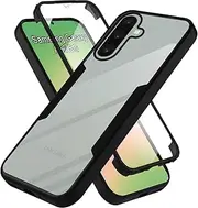Case for Samsung Galaxy A56 5G, 360° Shockproof Mobile Phone Case, All-Round Protection, Robust Bumper Case with Built-in Screen Protector, Transparent Protective Case for A56 5G Samsung, Black