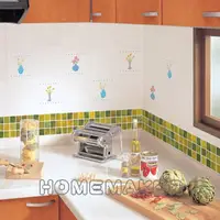 在飛比找momo購物網優惠-【Magicfix】黃綠色磚紋牆飾彩帶_HN-TB01(壁貼
