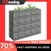gabion raised bed silver 90x30x90 cm garden planter durable weatherproof 5631