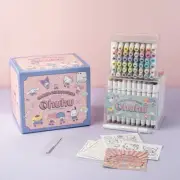 Ohuhu SANRIO 80 Colors Pastel Marker Set Brush (Chisel or Fine) 1 Blender Pen