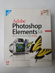 Adobe Photoshop Elements 5.0 Software - Photo Editor Win XP PC CD