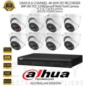 Dahua 8 CH 4K NVR Kit+8MP WH TIOC 3.0 Smart Dual Active Deterrence Camera+HDDs