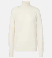 [The Row] The Row Heva wool jersey turtleneck sweater AU 14 white