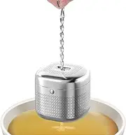 Reinmoson Tea Balls for Loose Tea, 304 Stainless Steel Extra Fine Mesh Tea Infusers for Loose Tea, Retractable Chain Design Tea Strainers for Loose Leaf Tea Single Cup, Come with 1 Saucer