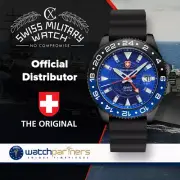 CX Swiss Military GMT NERO SCUBA Swiss watch PVD Case 2nd T/Zone Blu dial 27771