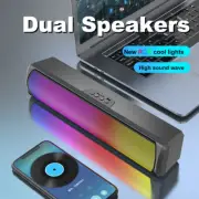 Wireless Bluetooth 5.0 TV Sound Bar Home Theater Dual Speaker Subwoofer Soundbar