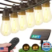 KYY 54FT(48+6) Solar String Lights Outdoor with USB Port Remote Control, LED