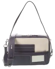 Tory Burch Canvas & Leather Camera Shoulder Bag Pouch ~NWT~ Midnight