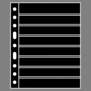 Eight Pocket Black Stockbook Double Sided Pages Large Format 10 Pack