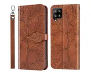 For Samsung Galaxy A42 5G Cover with Kickstand - Brown