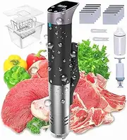 Sous Vide Machine, 1200w Sous Vide Kit with 12l Water Tank + Folding Rack, Extractor Pump, Sealed Bag, Clip, Led Stainless Steel Precision Cooker Immersion Circulator, Sous Vide Stick for Christmas