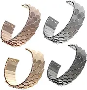 [SHERCHPRY] 4pcs Wristband Women Bracelets Bangle Bracelet for Women Open Bracelet Fish Scales Cuff Bangle Adjustable Open Bangle Wrist Bangle Men’s Bracelet Alloy Vintage, 6.5X6.5CM, alloy, no gemstone