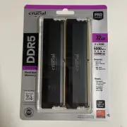 Crucial 32GB(2x16GB) DDR5 Pro Overclocking 6000MT/s UDIMM Memory CP2K16G60C36U5B